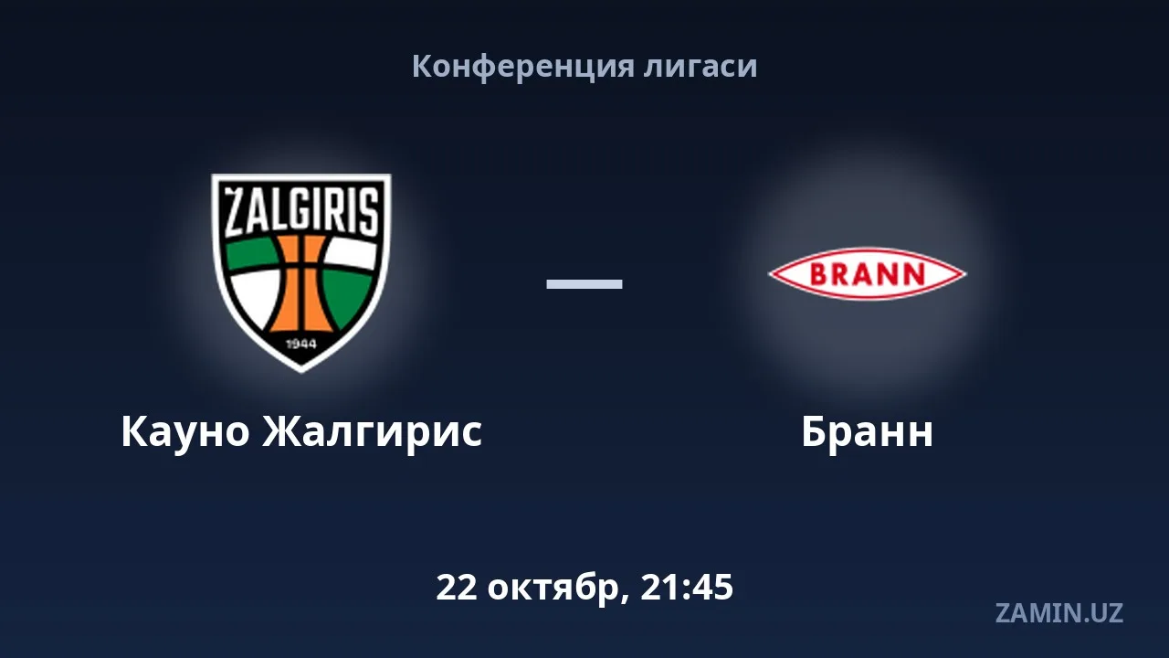 Kauno Zalgiris vs Brann: Lineups and Live Text Commentary