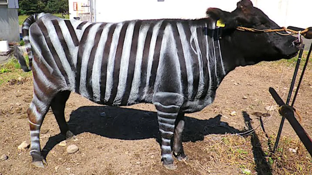 Why did Japanese scientists turn cows into zebras?