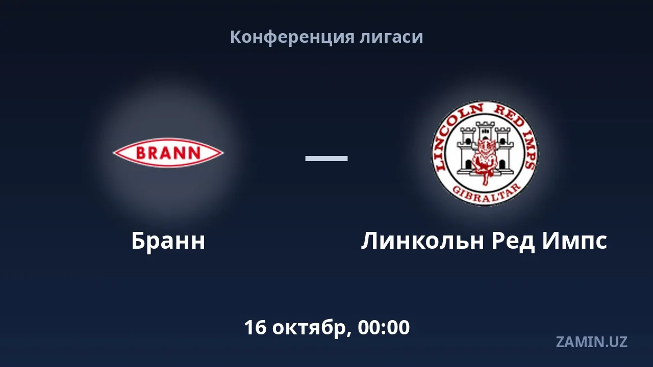 Brann — Linkoln Red Imps: tarkiblar va jonli matn