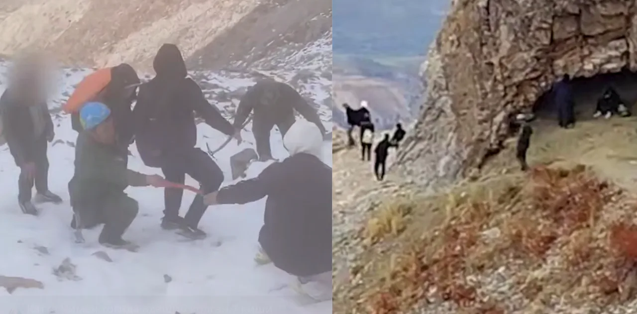 Katta Chimyonda adashib qolgan 7 nafar fuqaro qutqarildi (video)