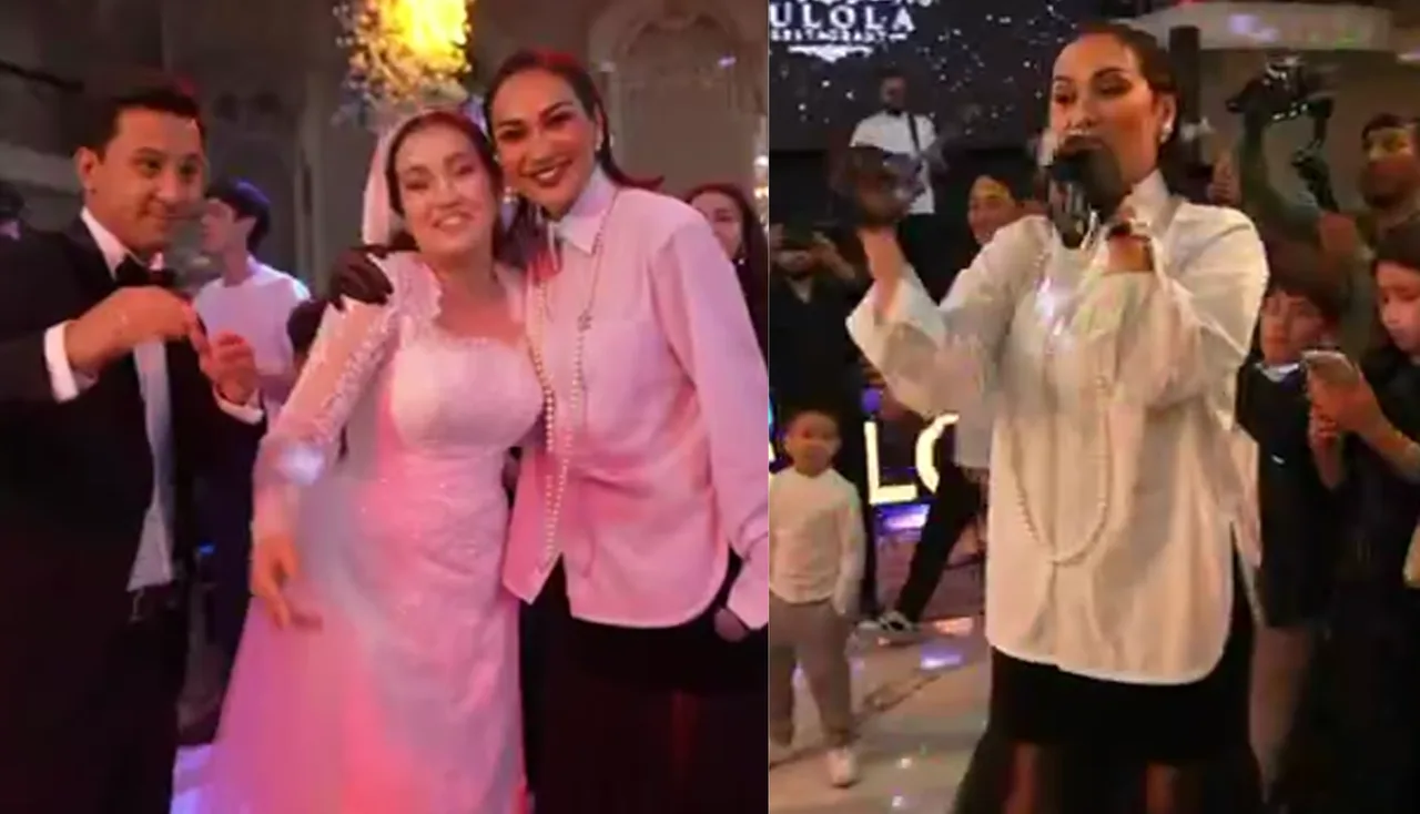 Munisa Rizayeva o‘z muxlisasining nikoh oqshomida davrani qizdirdi (video)