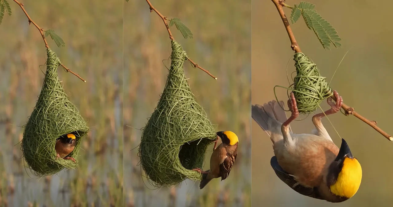How is the weaver bird’s perfect “hanging castle” built? (video)