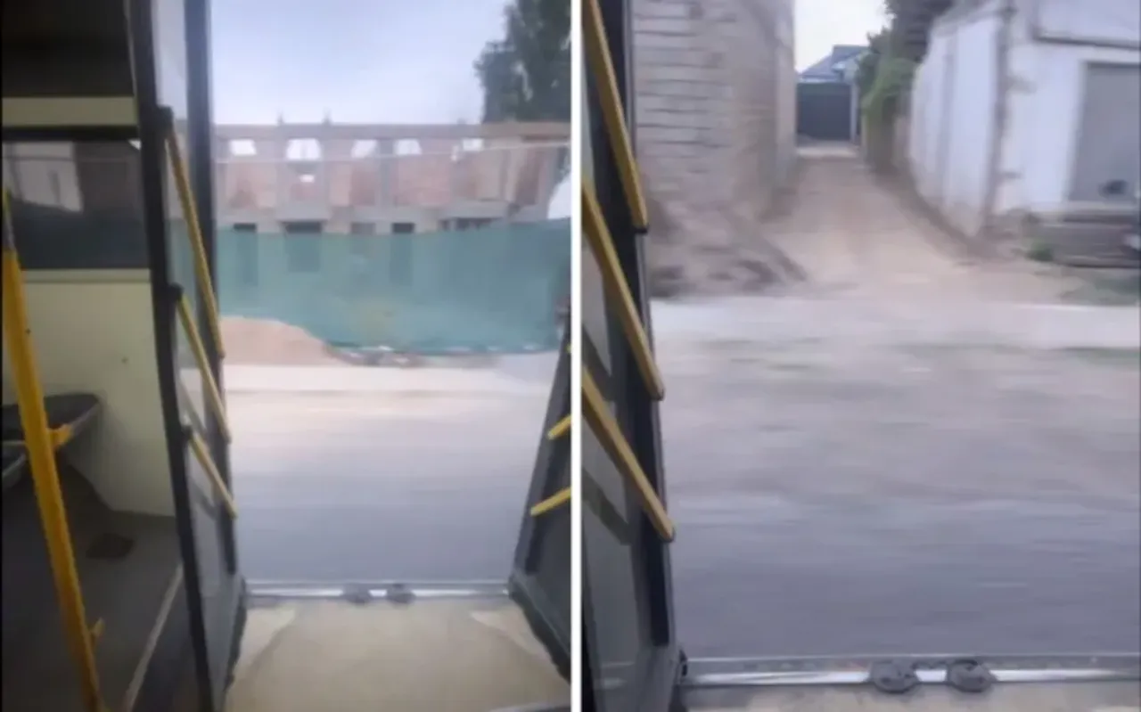 В Ташкенте наказали водителя, который вел автобус с открытой дверью