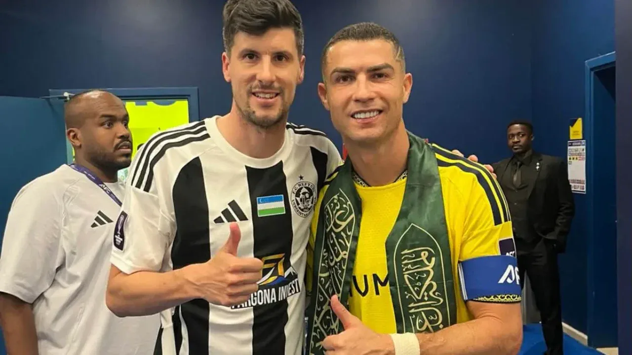 «Neftchi» forward Stipe Perica posts witty joke with his photo alongside Ronaldo