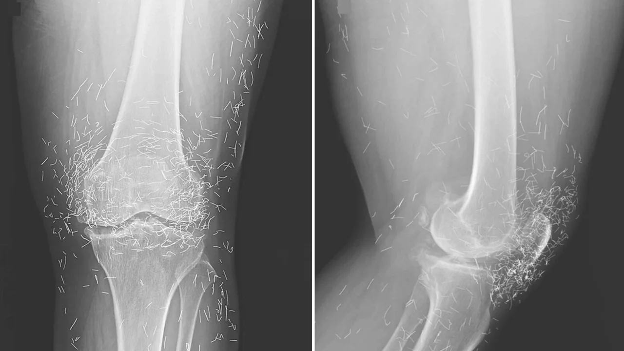 Ärzte entdecken Hunderte Goldfäden im Knie einer Frau
