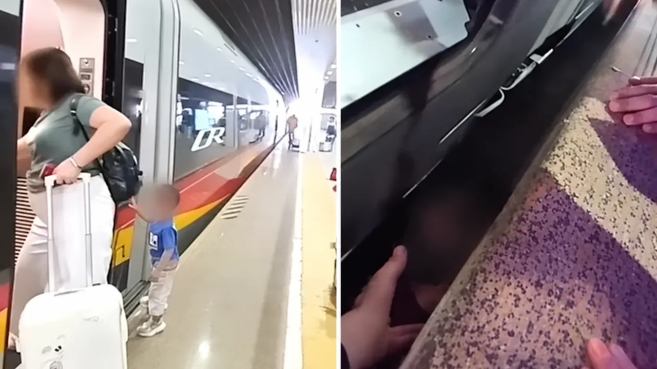 Xitoyda bolakay poyezd va platforma orasiga tushib ketdi (video)
