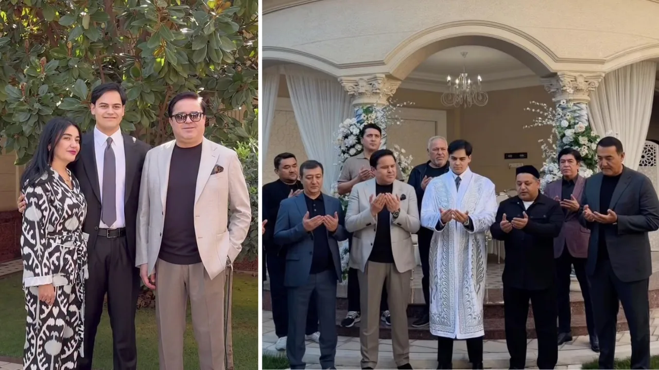 Footage from the groom's escort ceremony of Temur, the third son of Rashid Khalikov, has spread